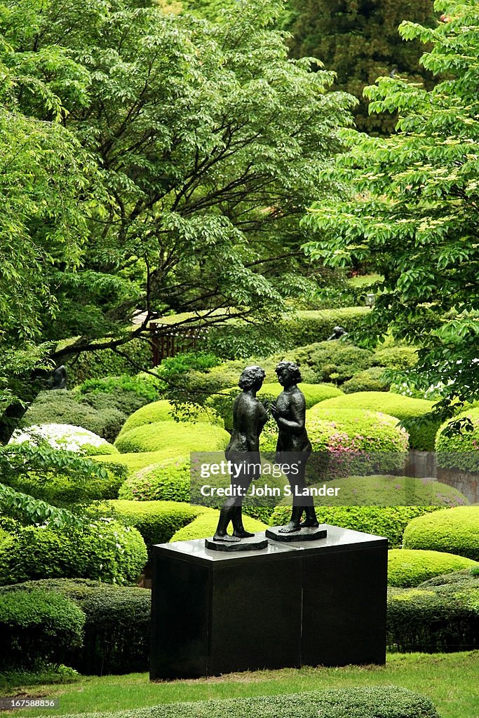 The Hakone Open Air Museum creates a harmonic balance of the...
