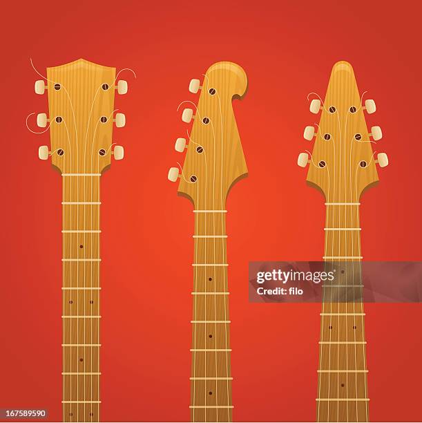 instruments - guitar strings stock illustrations