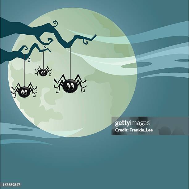 illustrazioni stock, clip art, cartoni animati e icone di tendenza di spettrale spiders - a bioccoli