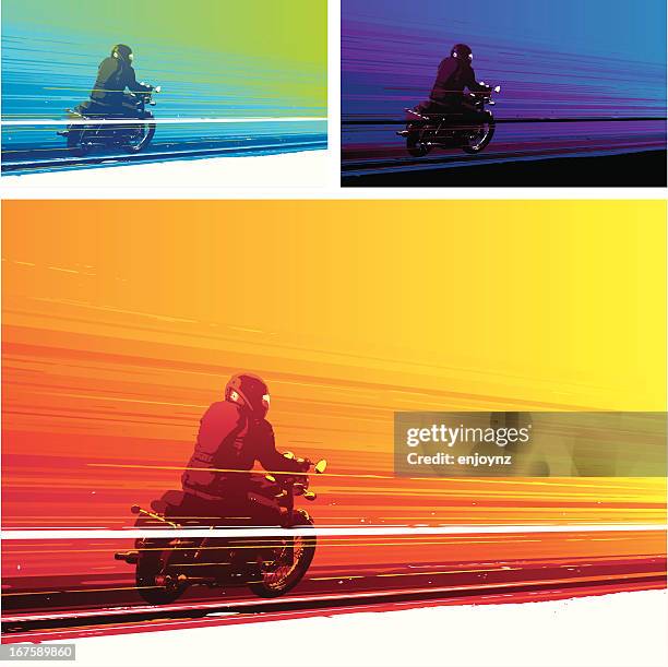 motorcycle rider - motorcycle helmet stock illustrations