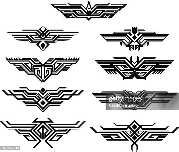 badge - totem pole stock illustrations