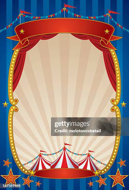 circus frame - circus curtains stock illustrations