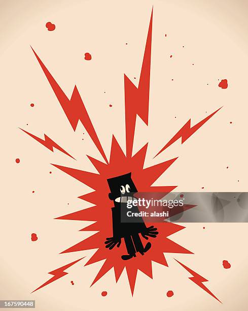 elektrischen schlag - elektriker stock-grafiken, -clipart, -cartoons und -symbole