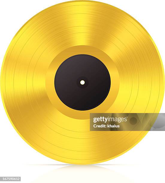 gold vinyl - blank expression stock illustrations