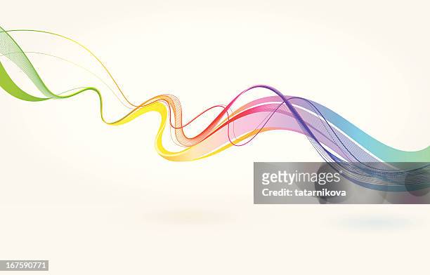 multi colored wave pattern - cotton stock illustrations