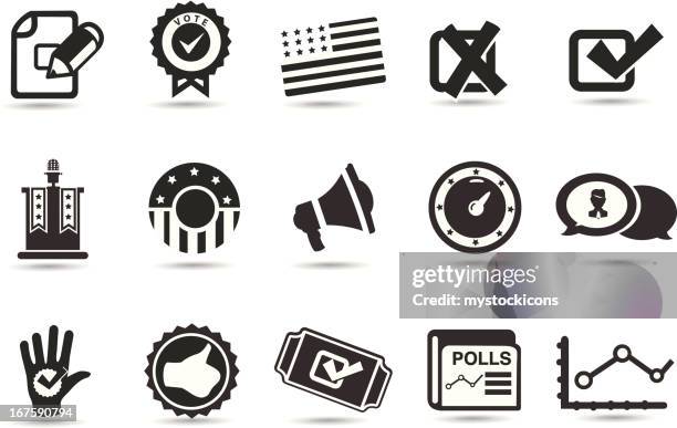 voting presidential race symbols - xes club stock illustrations