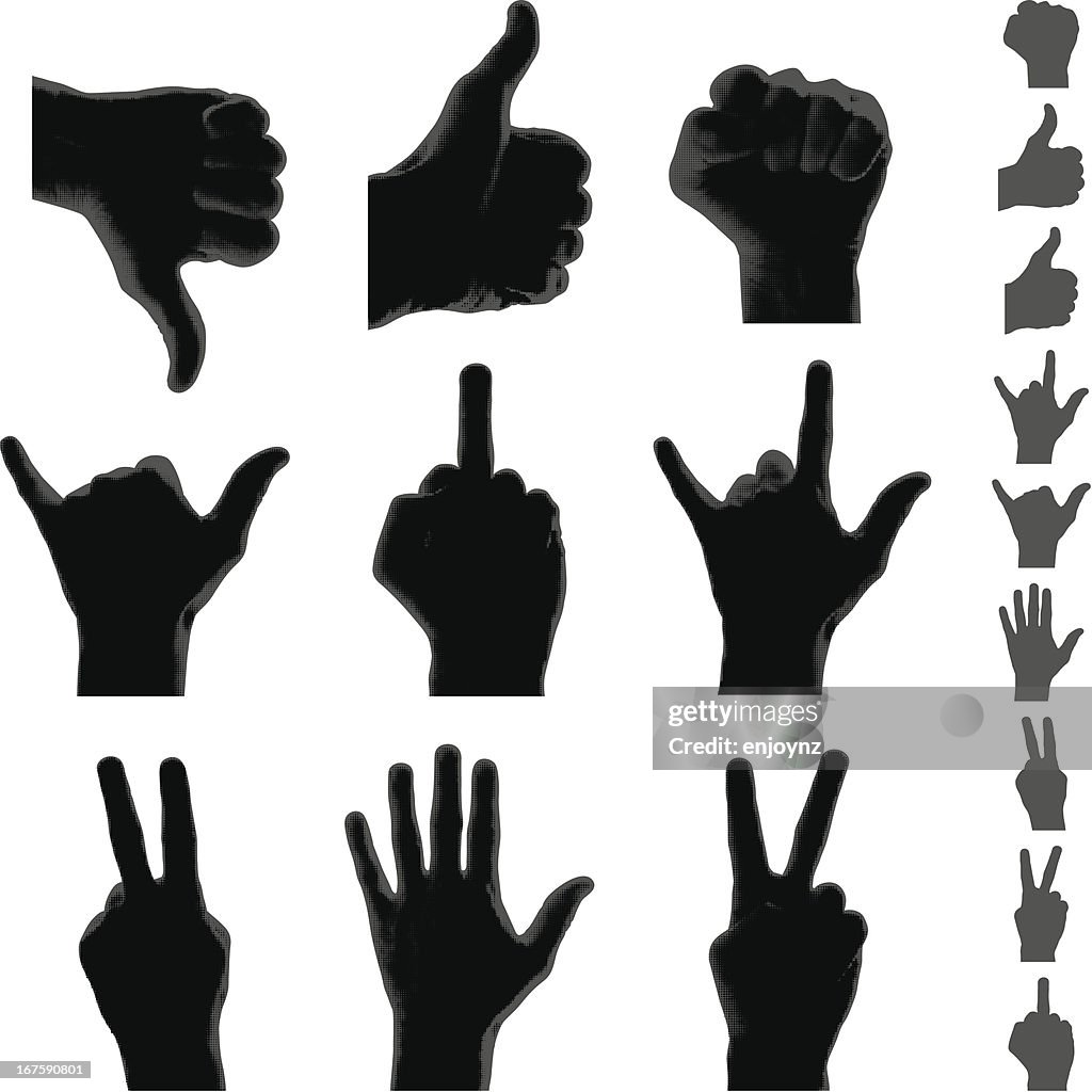 Hand Signals High-Res Vector Graphic - Getty Images