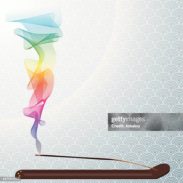 bildbanksillustrationer, clip art samt tecknat material och ikoner med rainbow incense - thailändskt ursprung