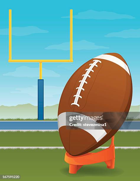 fußball und goal post - football goal post stock-grafiken, -clipart, -cartoons und -symbole