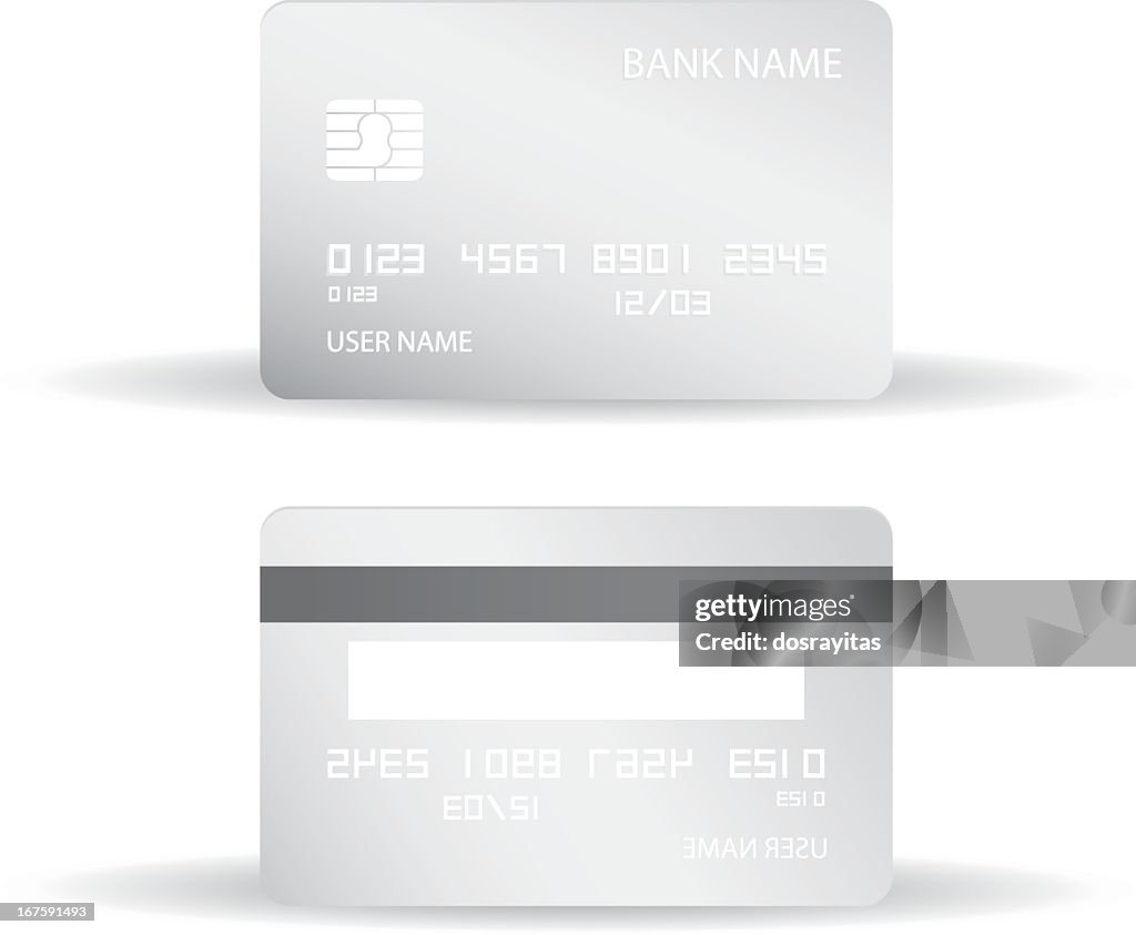 Credit card blank design templates