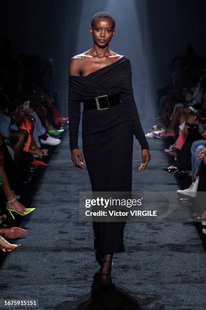 Model walks the runway during the Sergio Hudson Ready to Wear Spring/Summer 2024 fashion show as part of the New York Fashion Week on September 10,...