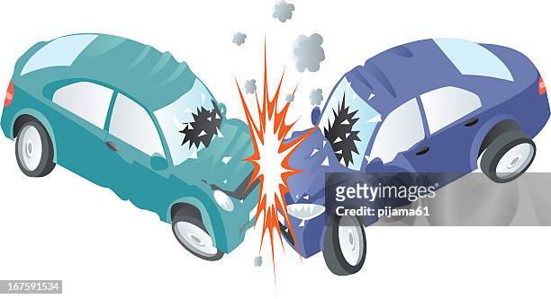ilustrações, clipart, desenhos animados e ícones de acidente de carro - acidente de carro