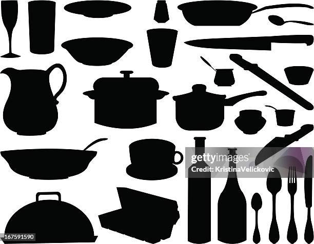 kitchen elements - griddle stock illustrations
