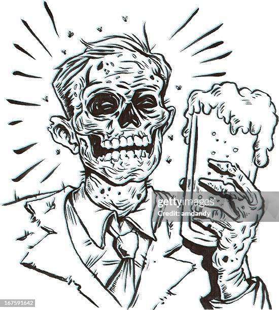 deadly brew - drunk driving stock illustrations