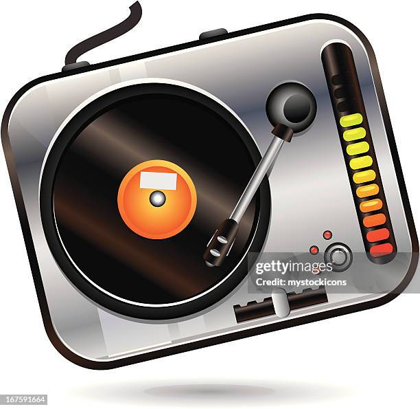 turntable icon - presenter studio stock illustrations