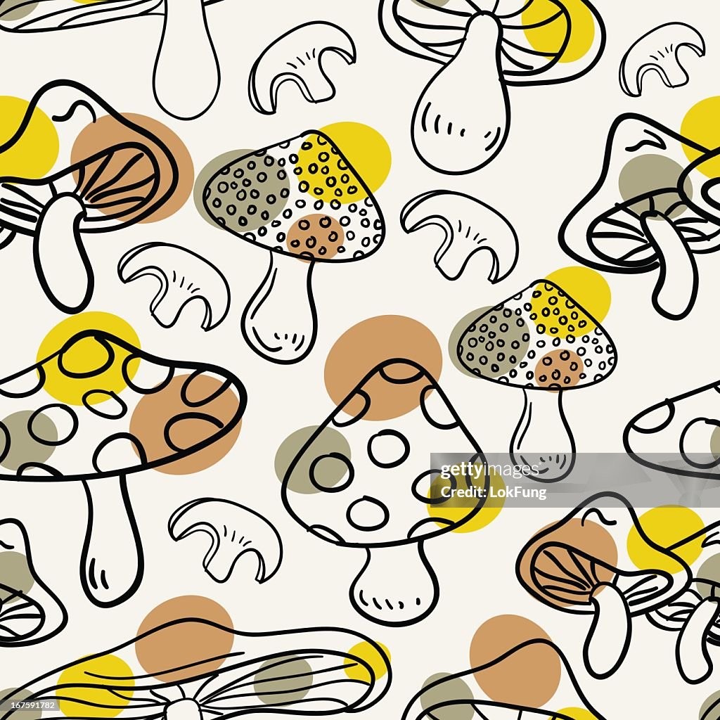 Seamless background - Mushroom
