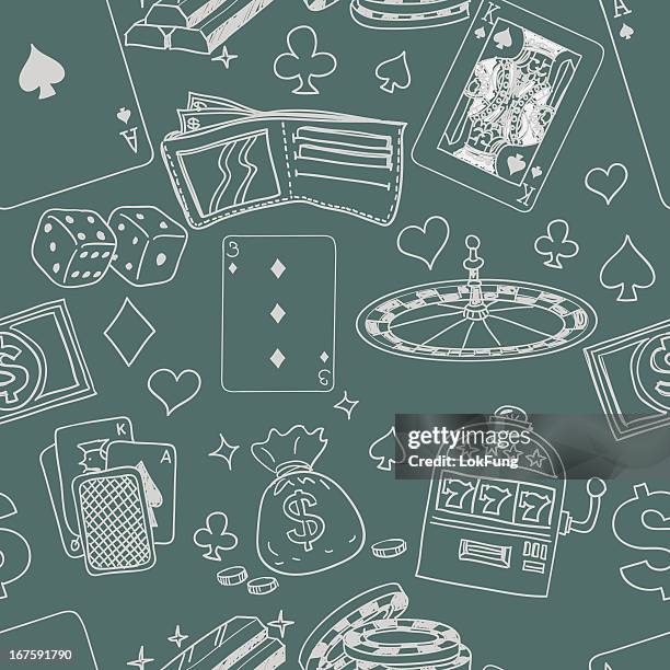 seamless background - casino components - casino slot machine stock illustrations