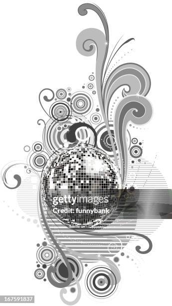 funky disco ball - creative dance stock illustrations