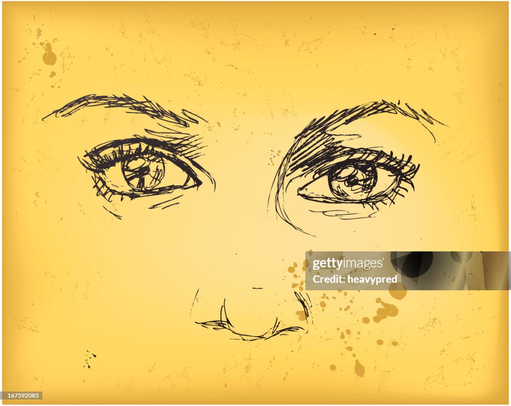 Bright eyes drawing