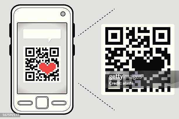 ilustraciones, imágenes clip art, dibujos animados e iconos de stock de lectura de su corazón mediante un código qr - gay couple