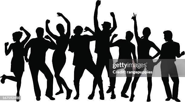 menschen-tanz - man silhouette stock-grafiken, -clipart, -cartoons und -symbole