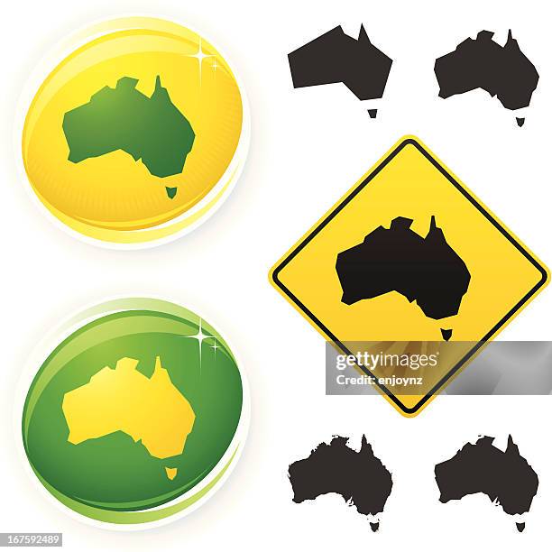 australia icons - australia stock illustrations