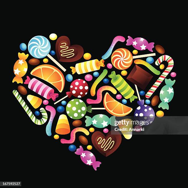 i love candies - candy chocolate gum stock illustrations