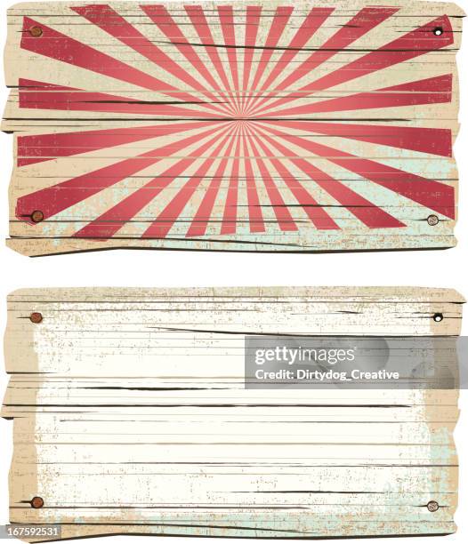 stockillustraties, clipart, cartoons en iconen met old wooden vintage sign - spijker
