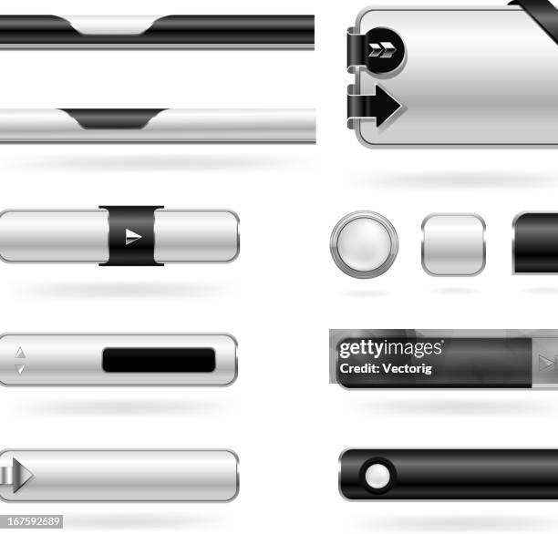 internet buttons - shiny ball with shadow stock illustrations