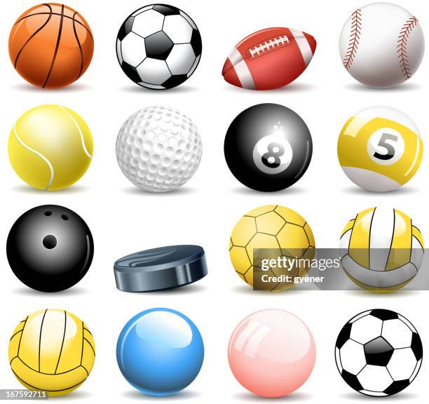 sport bälle - sports ball stock-grafiken, -clipart, -cartoons und -symbole