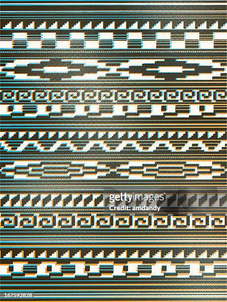 halbton aztec peruanische muster oder ureinwohner teppich - apache culture stock-grafiken, -clipart, -cartoons und -symbole