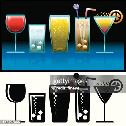 Cold Drinks icon set Cold Drinks icon set