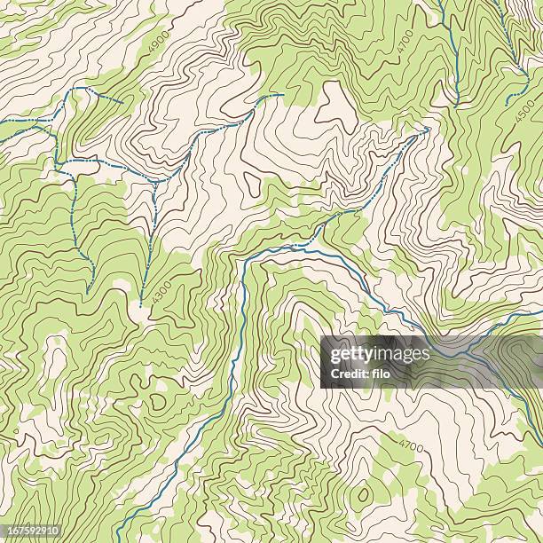 stockillustraties, clipart, cartoons en iconen met topographic background - topografische kaart
