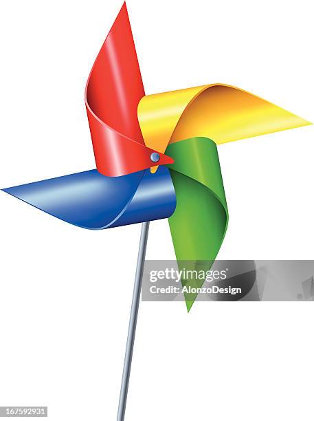 pinwheel - paper windmill stock illustrations