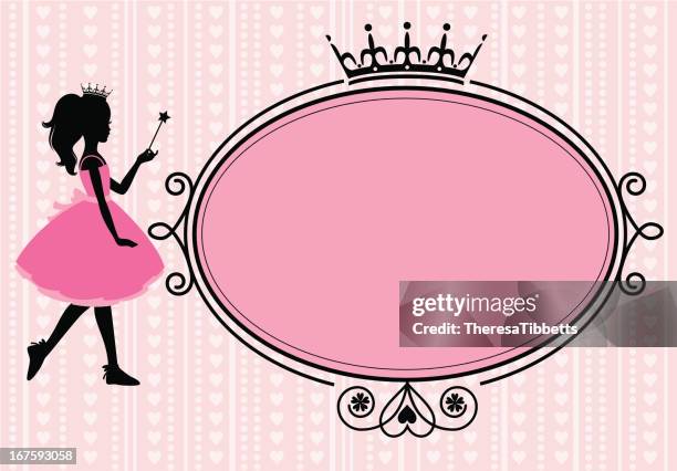 little princess frame - tiara stock illustrations