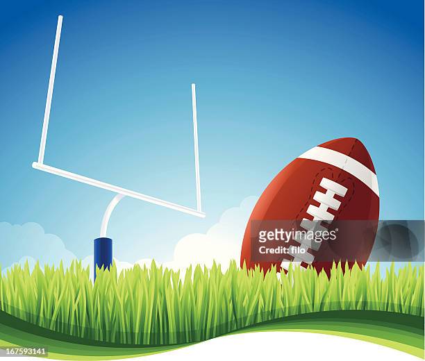 american football background - football goal post stock illustrations