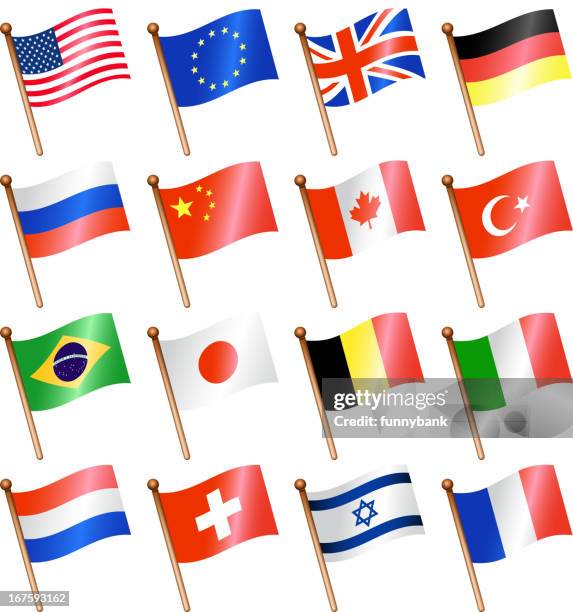 illustrations, cliparts, dessins animés et icônes de drapeau national ensemble - drapeau français