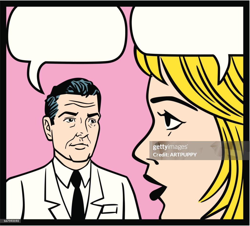 Comic Style Doctor Comic Book Doctor And Woman High-Res Vector Graphic - Getty Images