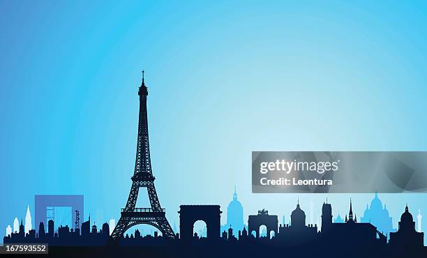 illustrations, cliparts, dessins animés et icônes de paris (bâtiments sont détaillées, amovible et complètes - blue eiffel