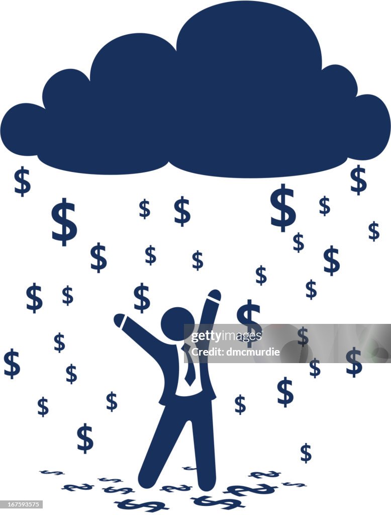 Money Raining Sticker Raining Money High-Res Vector Graphic - Getty Images