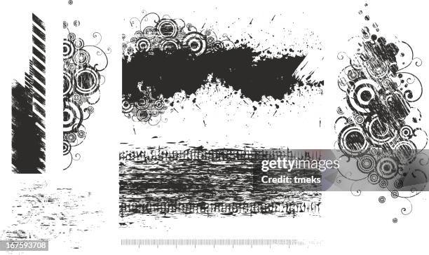 grunge elements - paint splatter stock illustrations