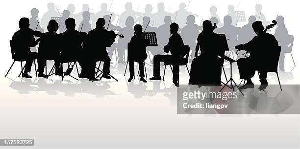 orchestra - violinist stock illustrations