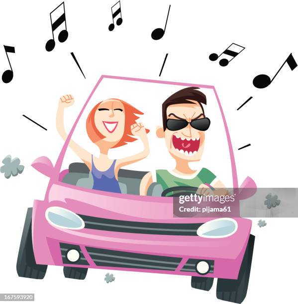 music - teen driver stock illustrations