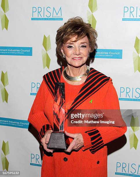 Actress Peggy McCay, recipient of the award for daytime drama storyline for "Days of our Lives" attend the 17th Annual PRISM Awards at the Beverly...