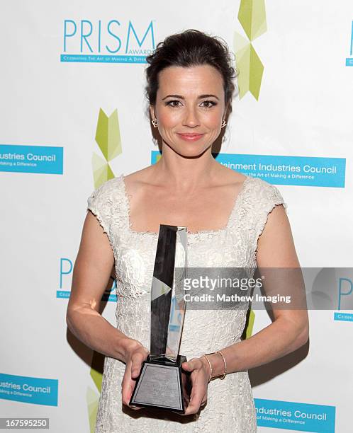 Actress Linda Cardellini, recipient of the award for performance in a feature film attends the 17th Annual PRISM Awards at the Beverly Hills Hotel on...
