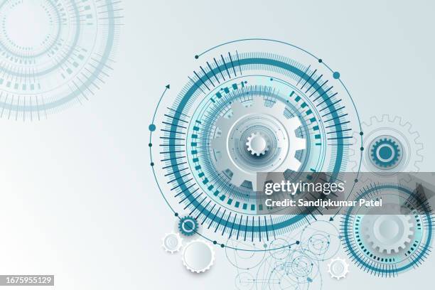 mechanical engineering technology vector abstract background - steel stock illustrations