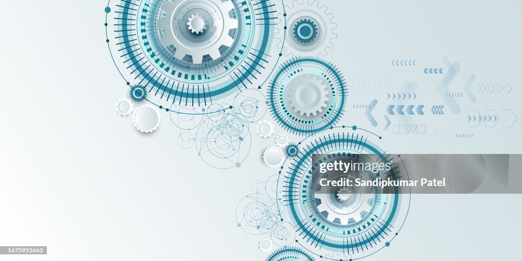 Mechanical Engineering Drawing Abstract Drawing High-Res Vector Graphic ...