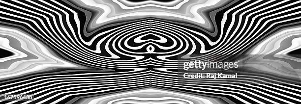 black and white curved abstract design - gray studio background stock illustrations