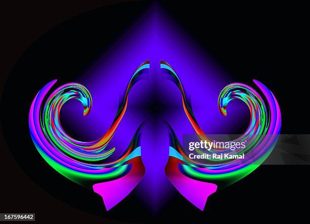 multi-coloured swirling. abstract design - green studio background stock illustrations