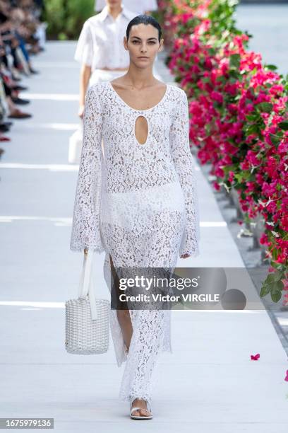 Vittoria Ceretti walks the runway during the Michael Kors Ready to Wear Spring/Summer 2024 fashion show as part of the New York Fashion Week on...